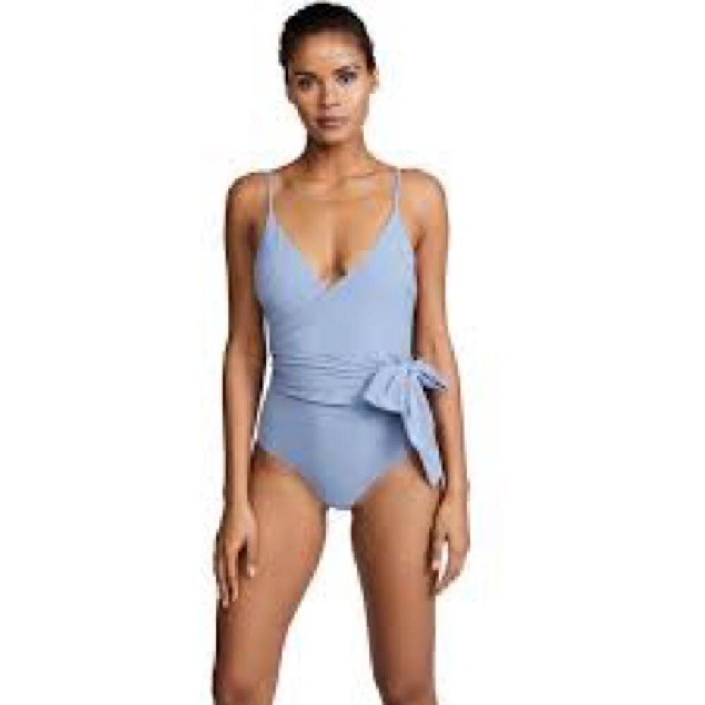 Stella McCartney Infinity Blue One Piece Wrap Swimsuit